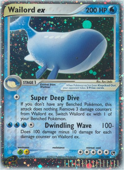 Wailord ex 100/100 Rare Holo EX