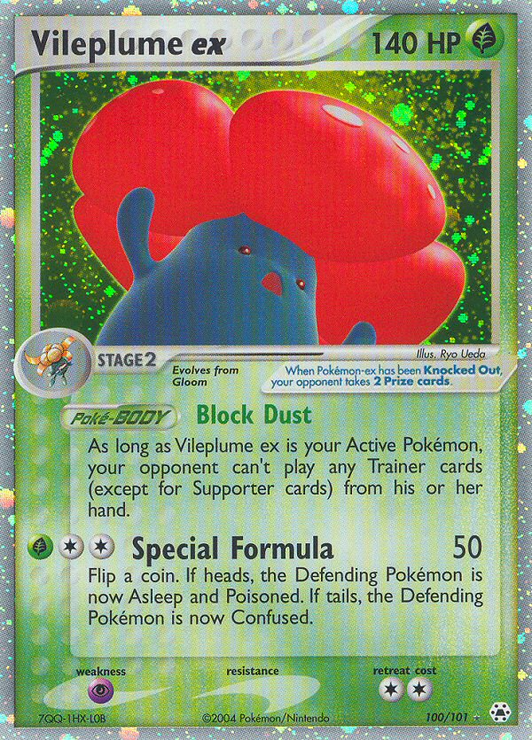 Vileplume ex 100/102 Rare Holo EX