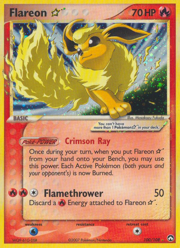 Flareon ★ 100/108 Rare Holo Star