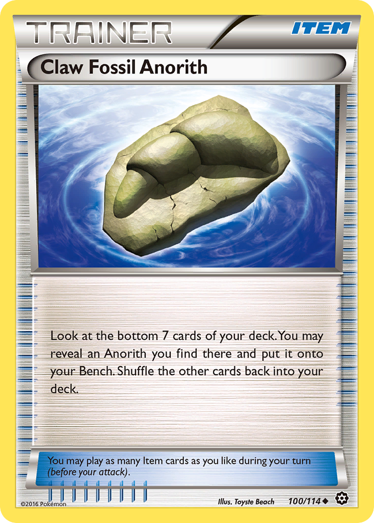 Claw Fossil Anorith 100/116 Uncommon