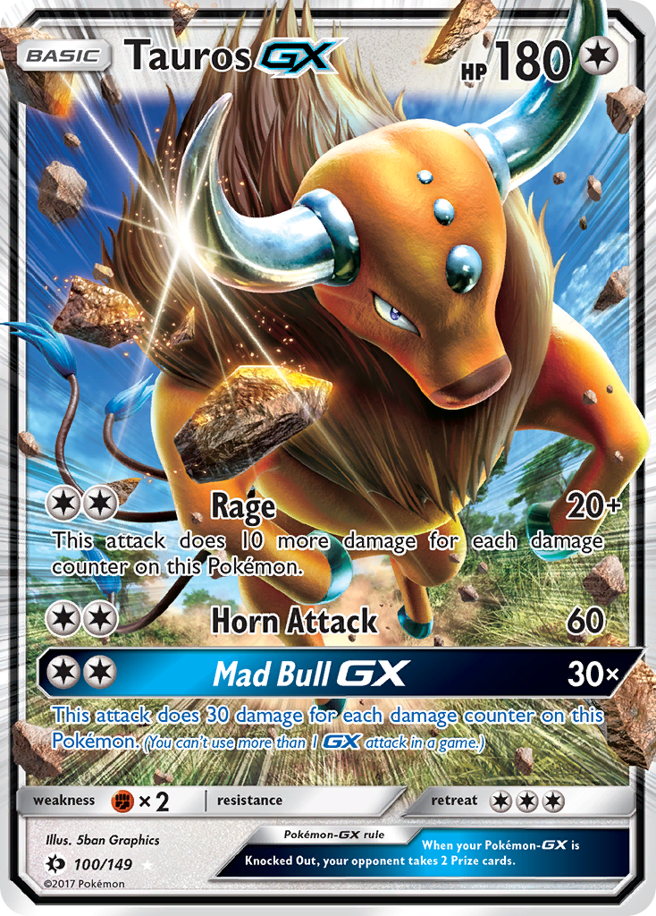 Tauros-GX 100/173 Rare Holo GX