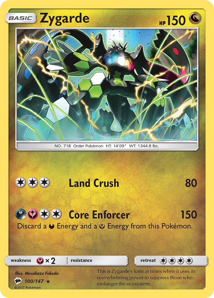Zygarde 100/177 Rare Holo