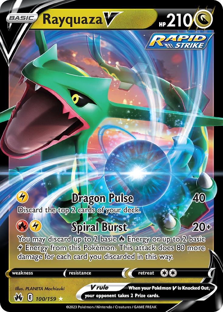 Rayquaza V 100/160 Rare Holo V