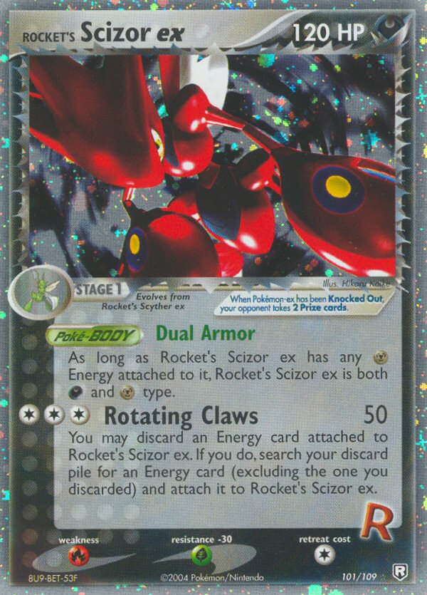 Rocket's Scizor ex 101/111 Rare Holo EX
