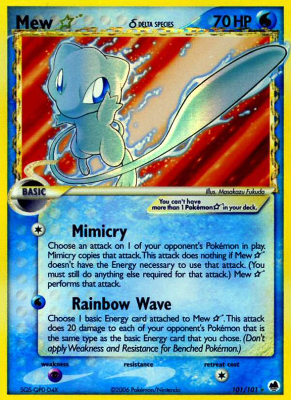 Mew ★ δ 101/101 Rare Holo Star