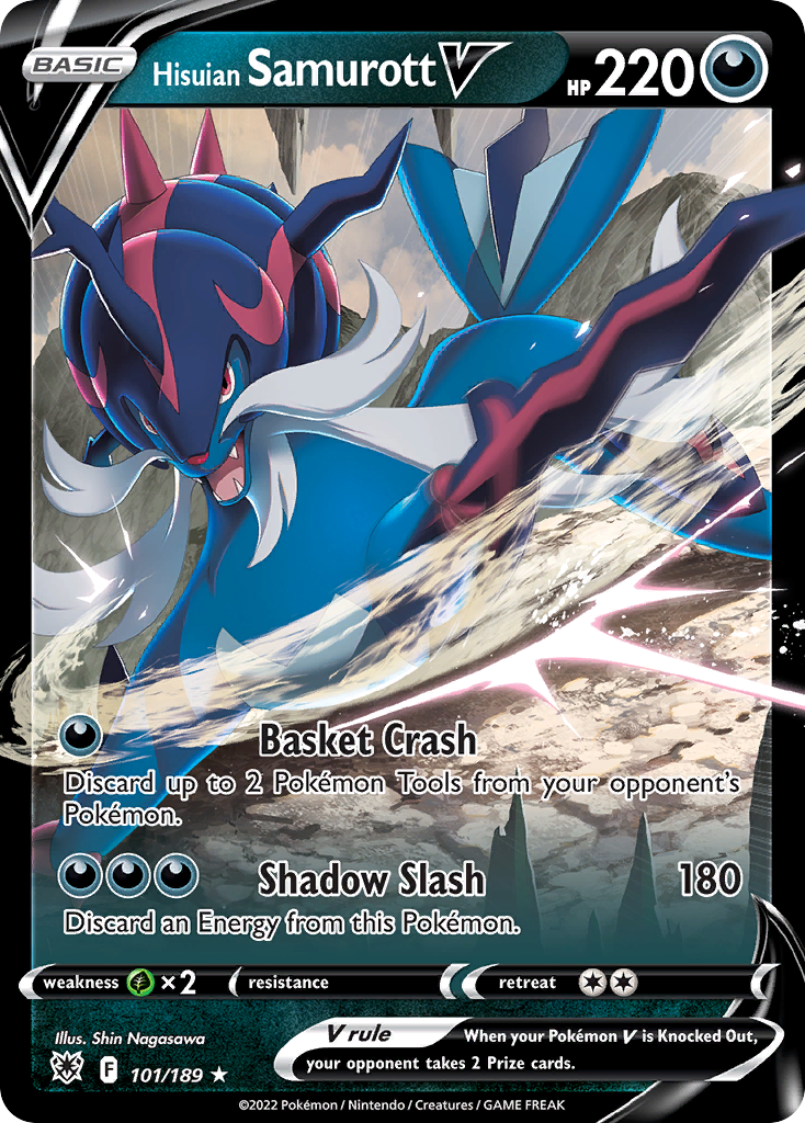 Hisuian Samurott V 101/216 Rare Holo V