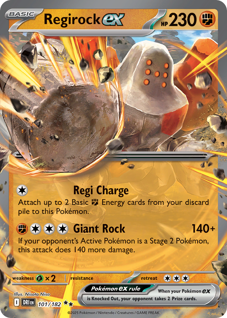 Regirock ex 101/244 Double Rare