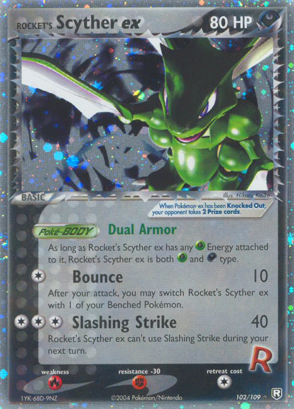 Rocket's Scyther ex 102/111 Rare Holo EX