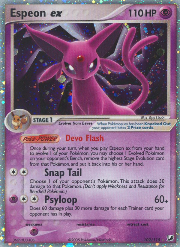 Espeon ex 102/145 Rare Holo EX