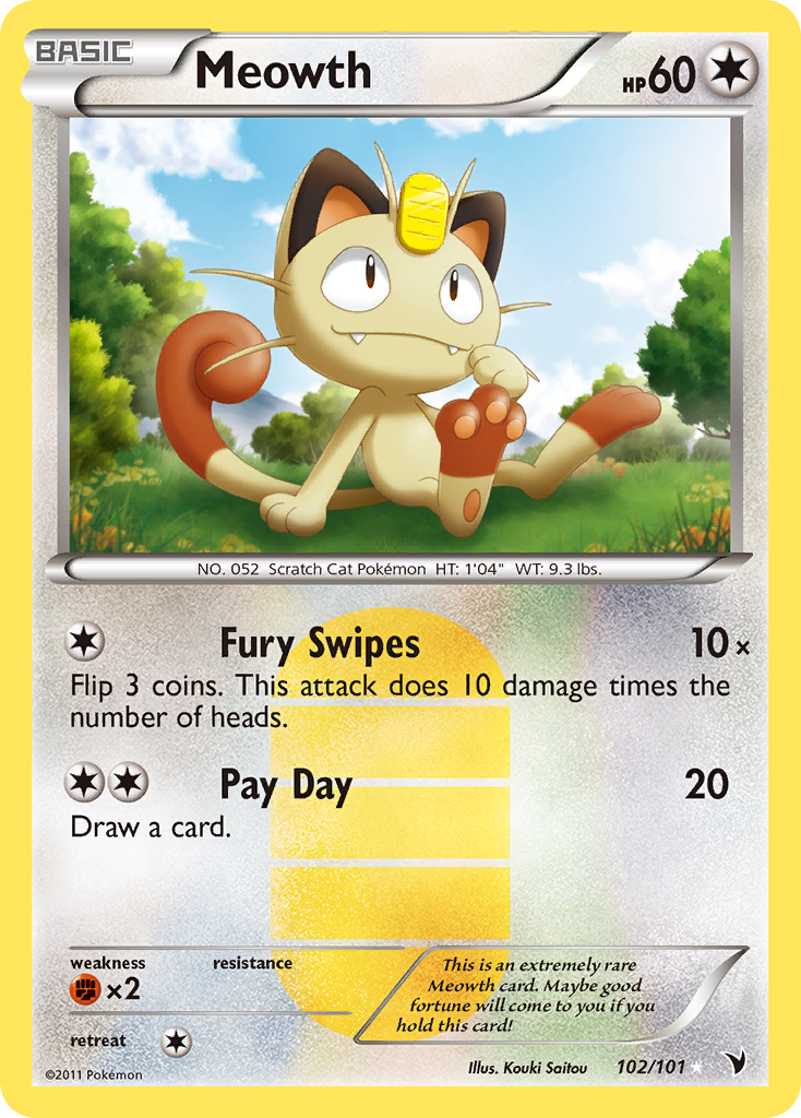 Meowth 102/102 Rare Secret