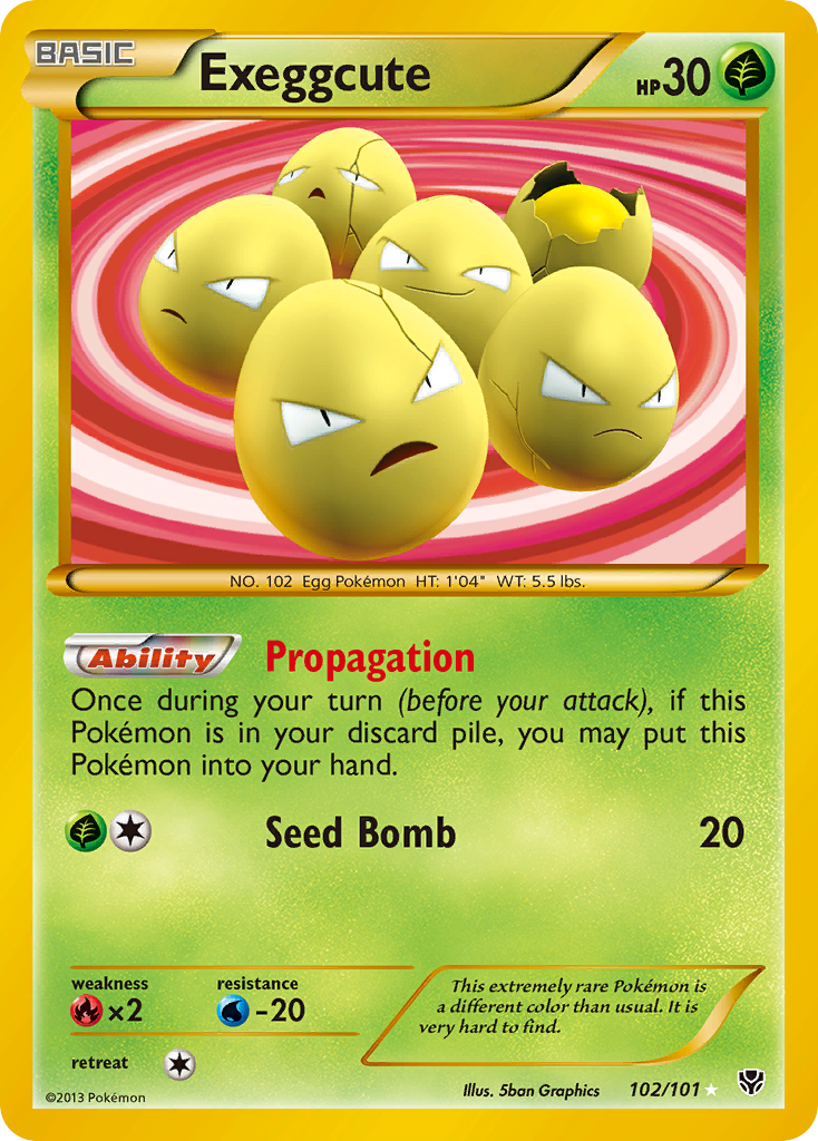 Exeggcute 102/105 Rare Secret