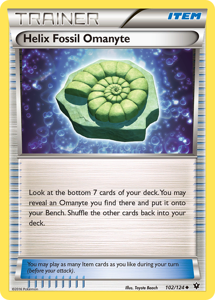 Helix Fossil Omanyte 102/129 Uncommon