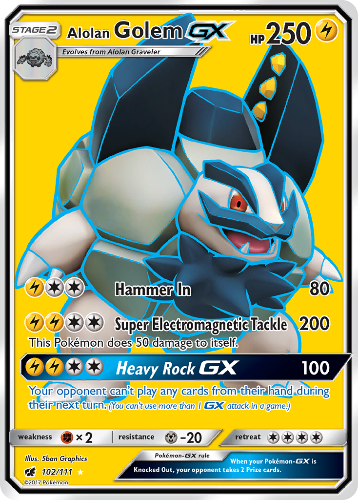 Alolan Golem-GX 102/126 Rare Ultra