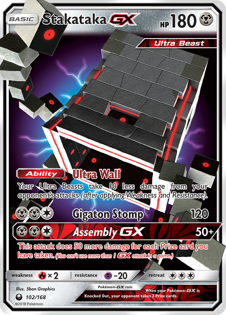 Stakataka-GX 102/187 Rare Holo GX