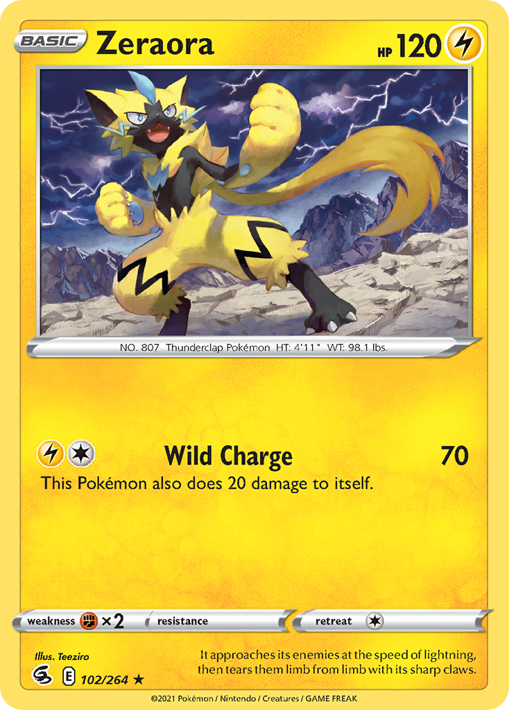 Zeraora 102/284 Rare