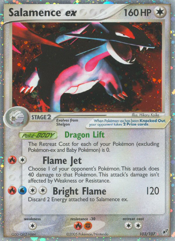 Salamence ex 103/108 Rare Holo EX