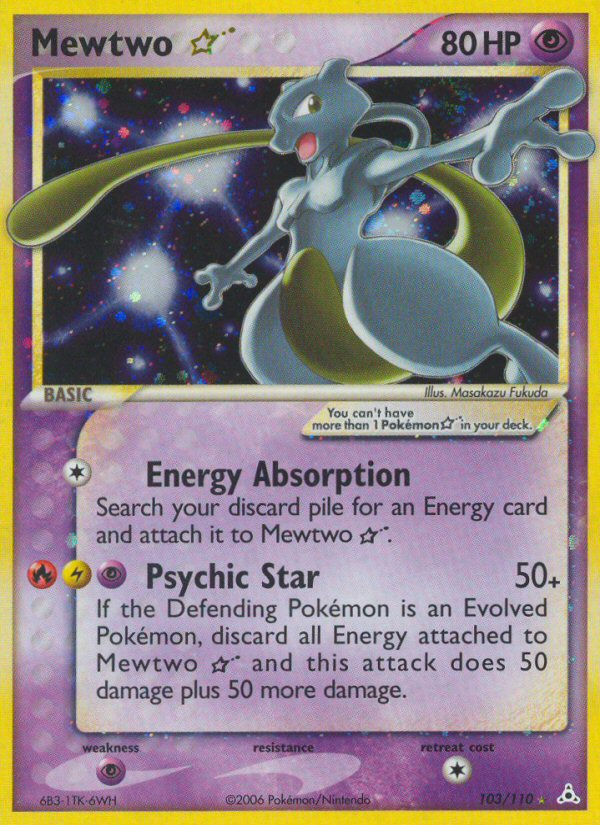 Mewtwo ★ 103/111 Rare Holo Star