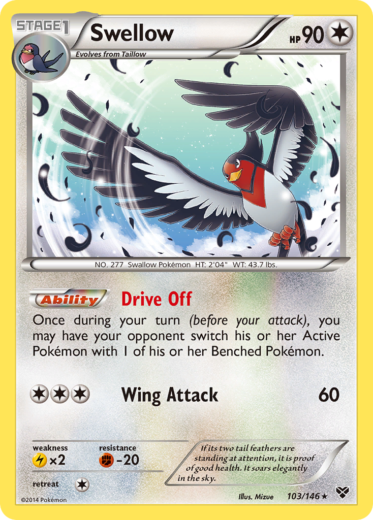 Swellow 103/146 Rare