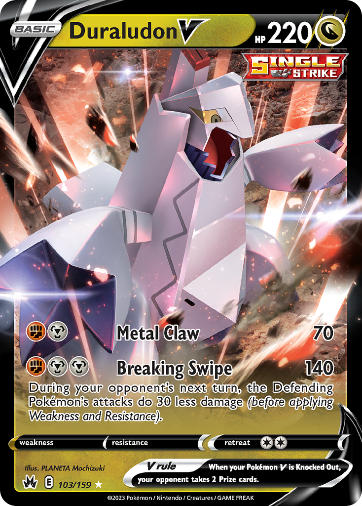Duraludon V 103/160 Rare Holo V