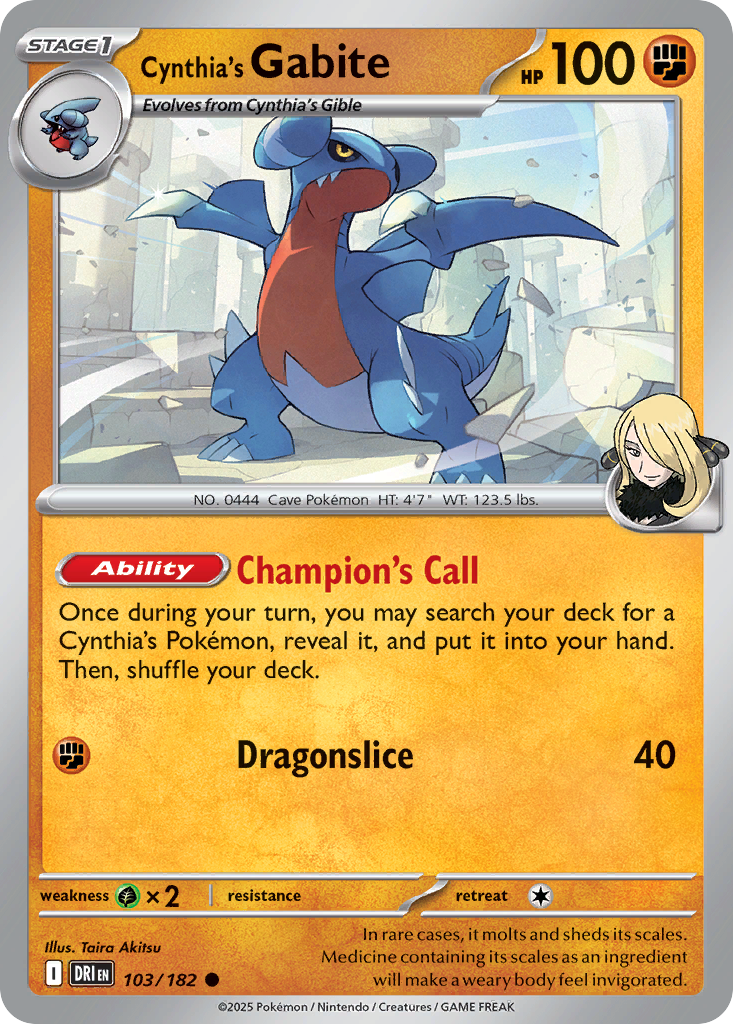 Cynthia's Gabite 103/244 Common