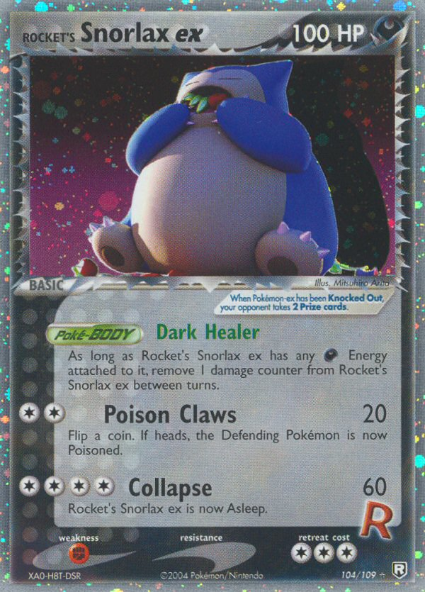 Rocket's Snorlax ex 104/111 Rare Holo EX