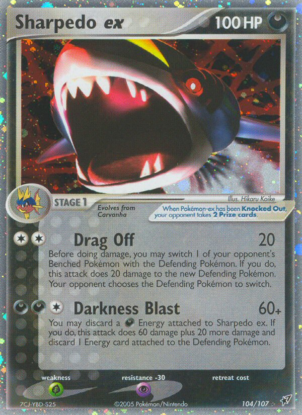 Sharpedo ex 104/108 Rare Holo EX