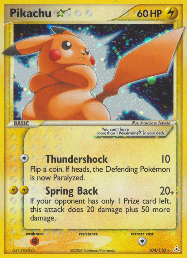 Pikachu ★ 104/111 Rare Holo Star