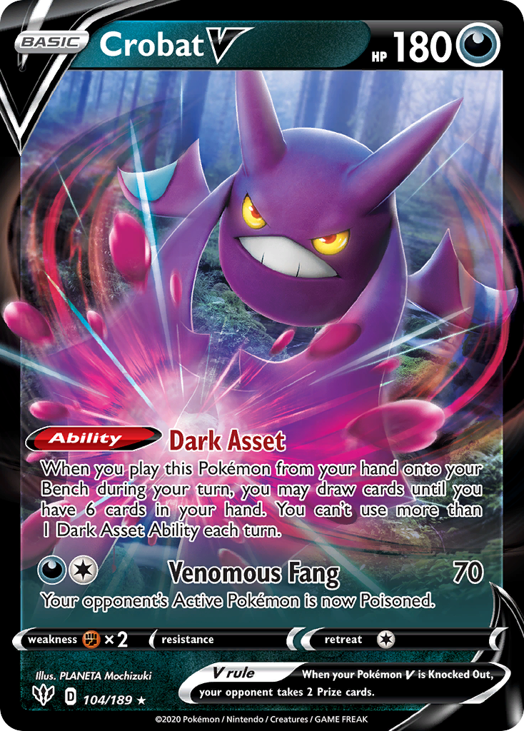 Crobat V 104/201 Rare Holo V