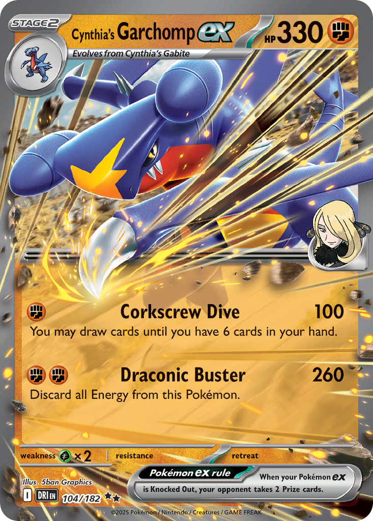 Cynthia's Garchomp ex 104/244 Double Rare