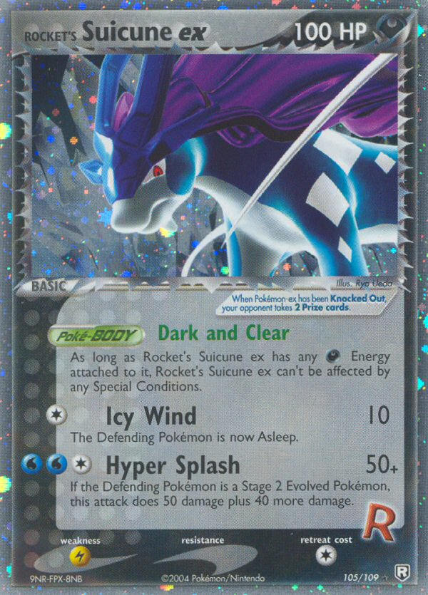 Rocket's Suicune ex 105/111 Rare Holo EX
