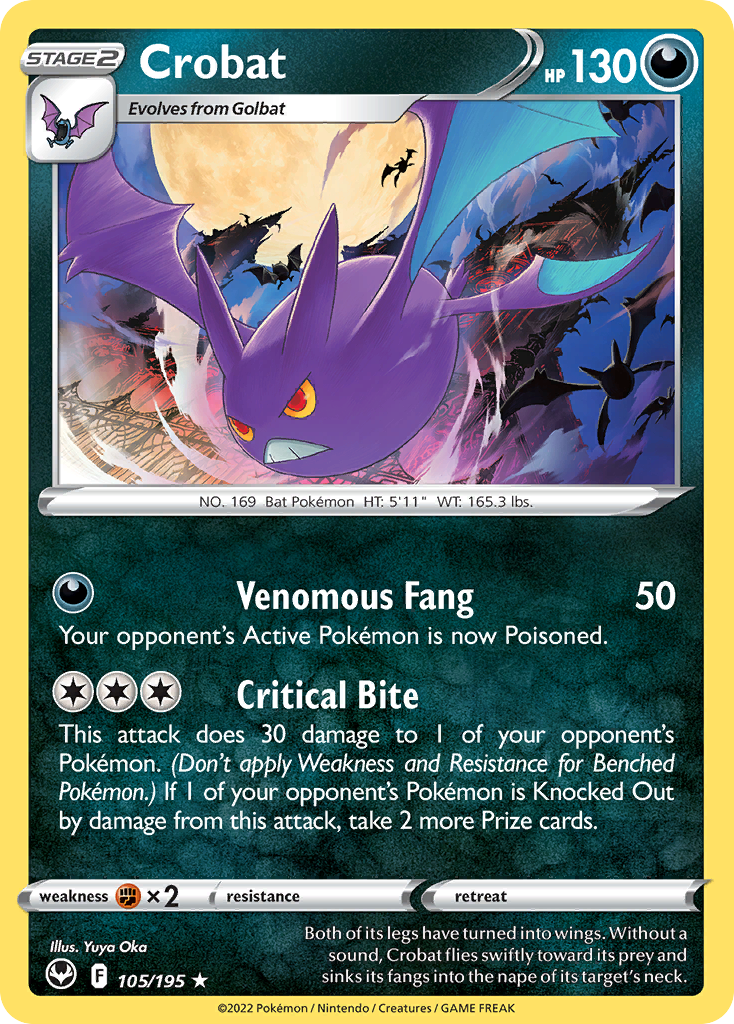 Crobat 105/215 Rare Holo