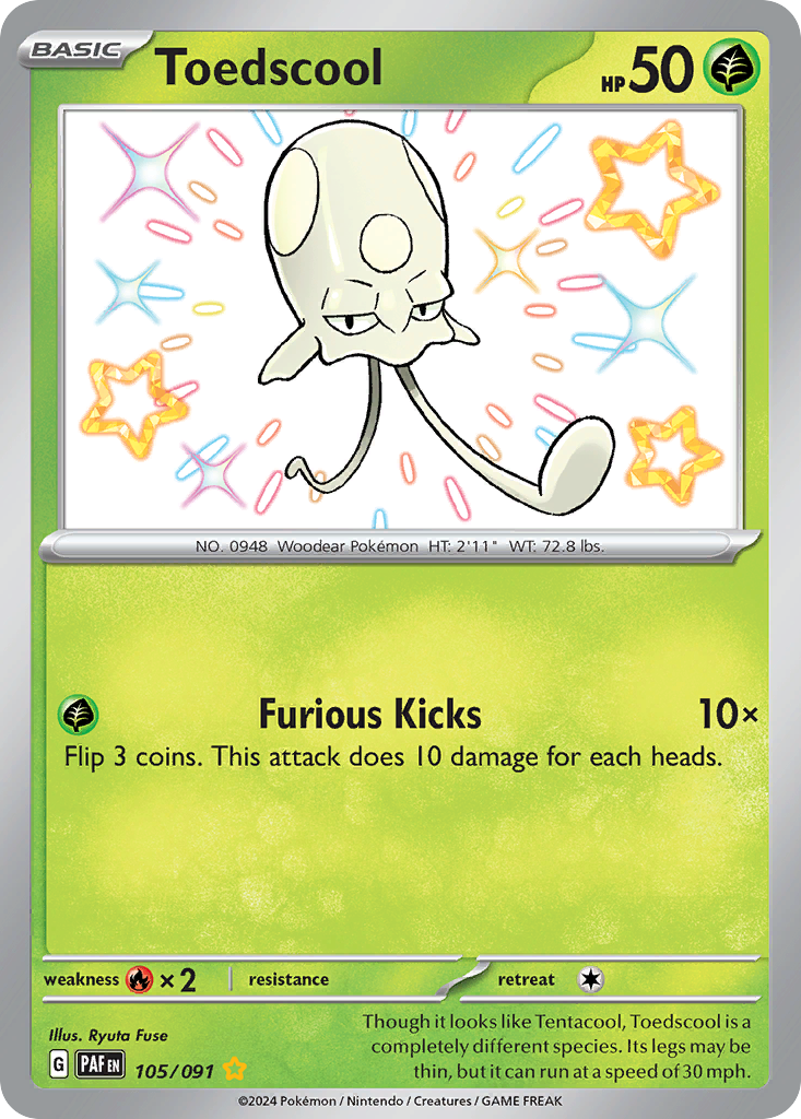Toedscool 105/245 Shiny Rare