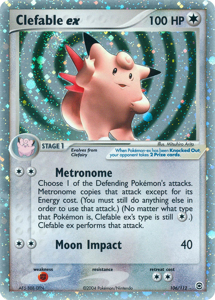 Clefable ex 106/116 Rare Holo EX