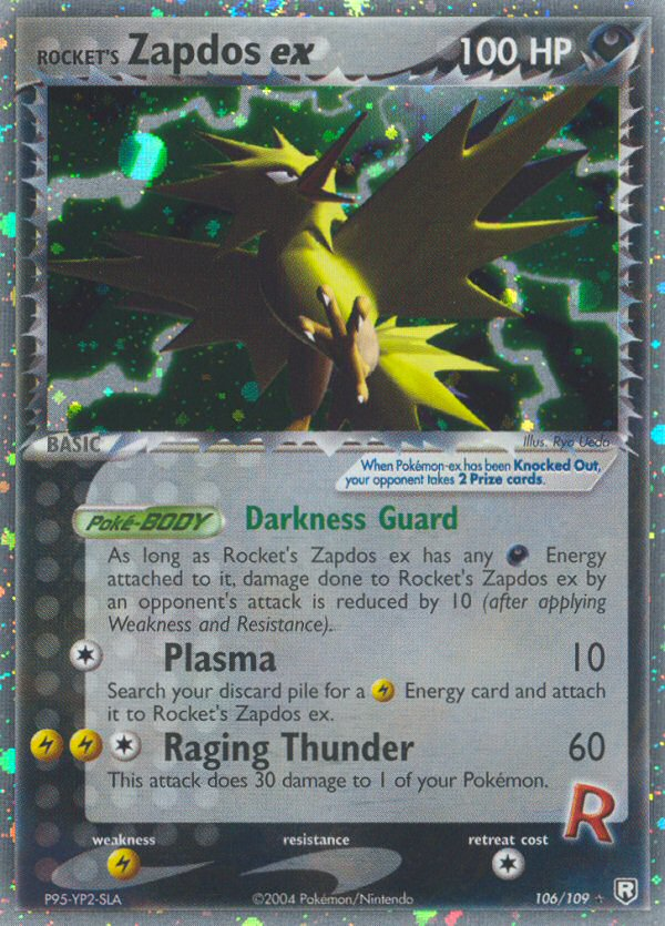 Rocket's Zapdos ex 106/111 Rare Holo EX