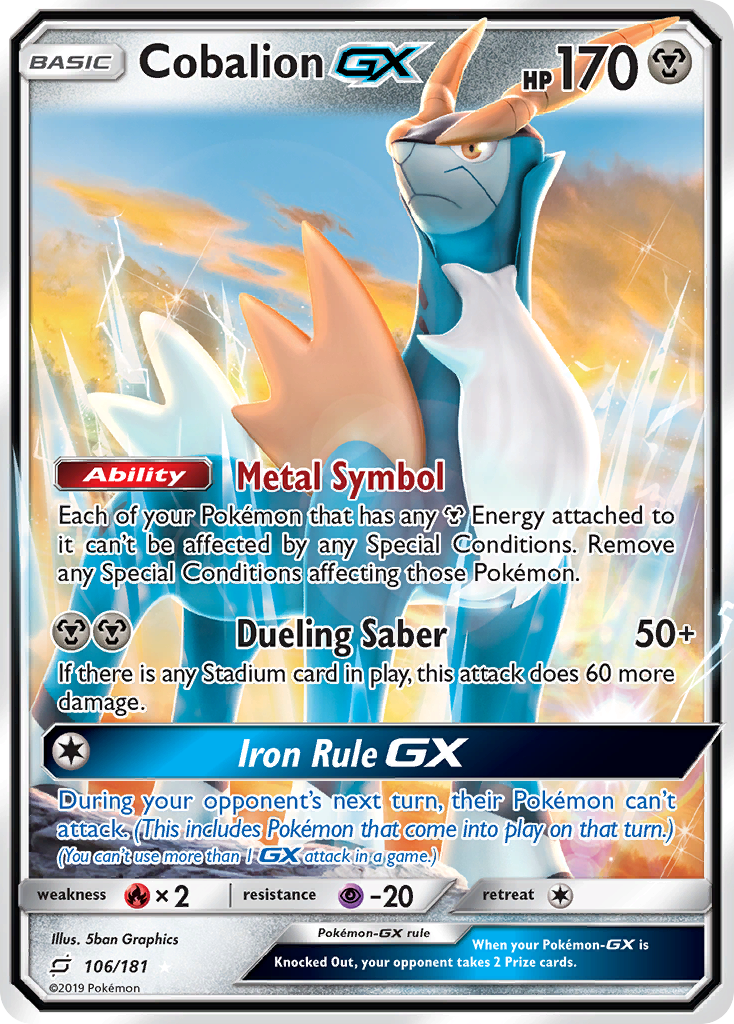 Cobalion-GX 106/198 Rare Holo GX