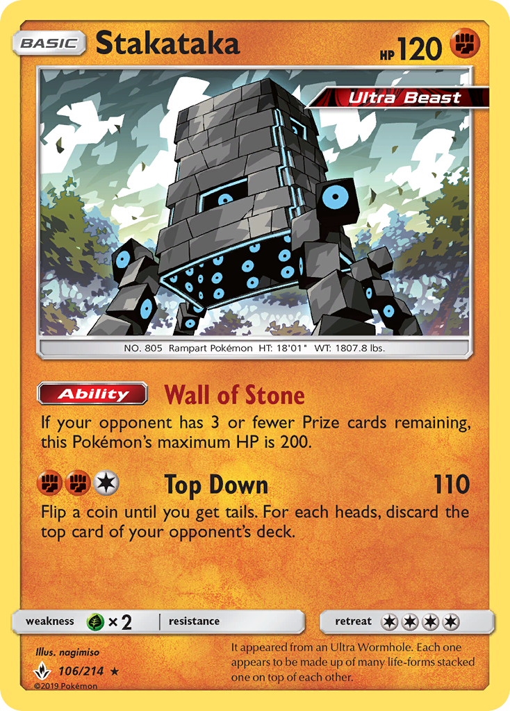 Stakataka 106/234 Rare Holo