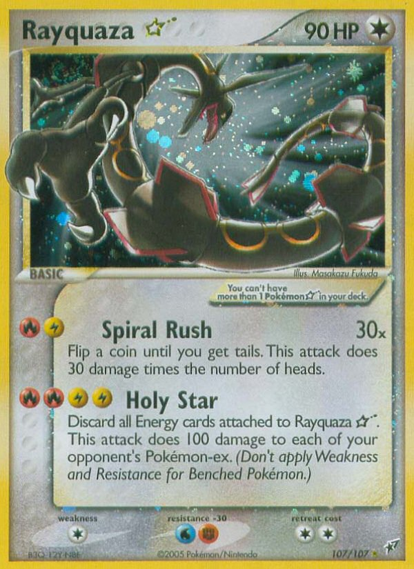 Rayquaza ★ 107/108 Rare Holo Star