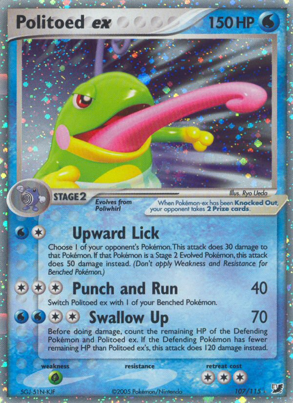 Politoed ex 107/145 Rare Holo EX