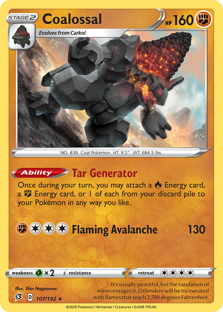 Coalossal 107/209 Rare Holo