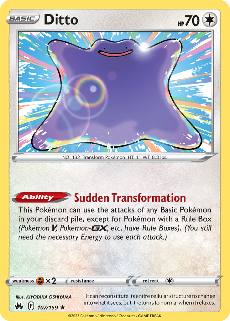Ditto 107/160 Rare Holo