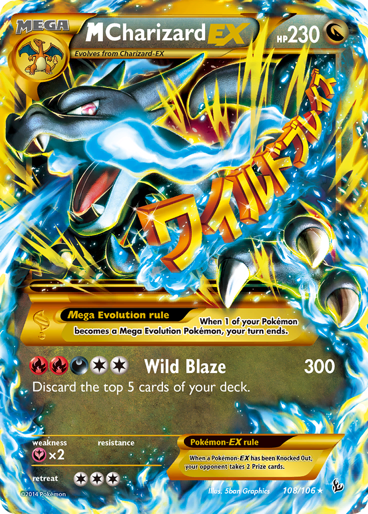 M Charizard-EX 108/110 Rare Secret
