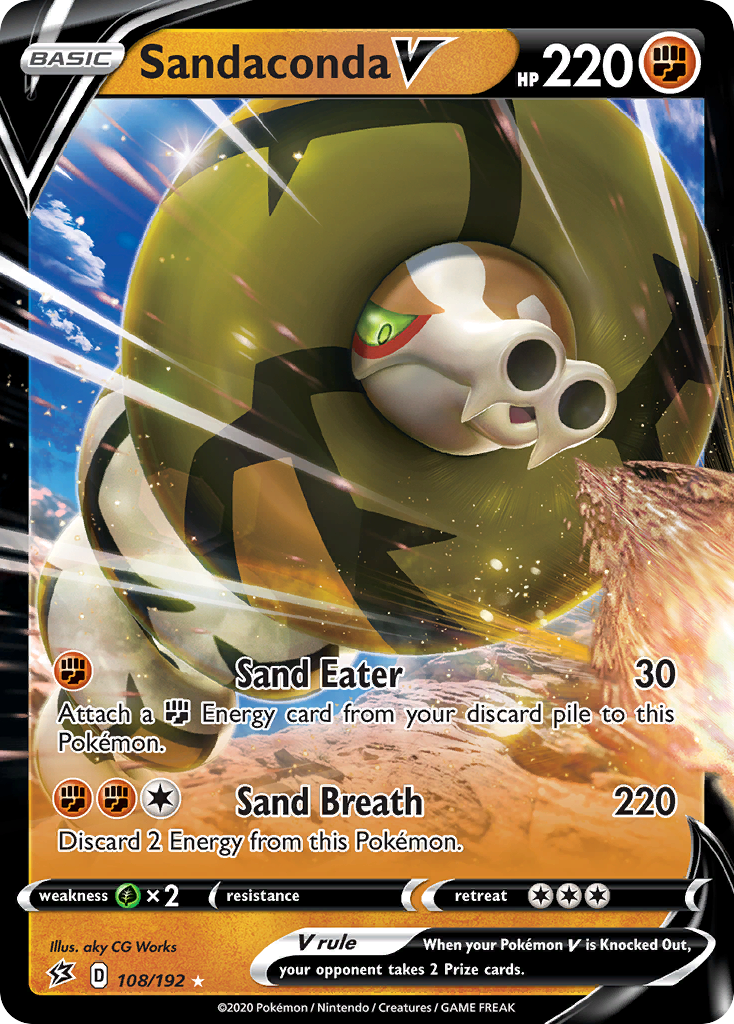 Sandaconda V 108/209 Rare Holo V