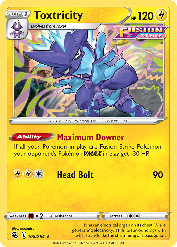 Toxtricity 108/284 Rare Holo