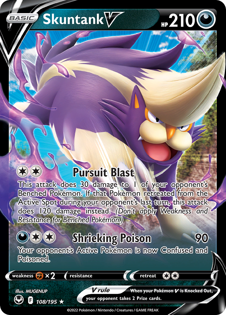 Skuntank V 108/215 Rare Holo V