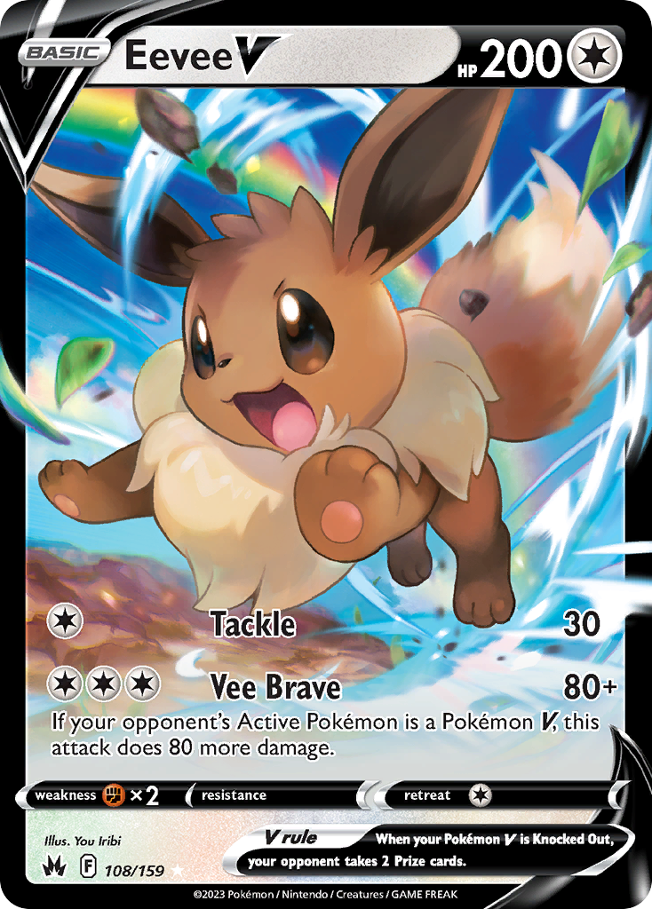 Eevee V 108/160 Rare Holo V