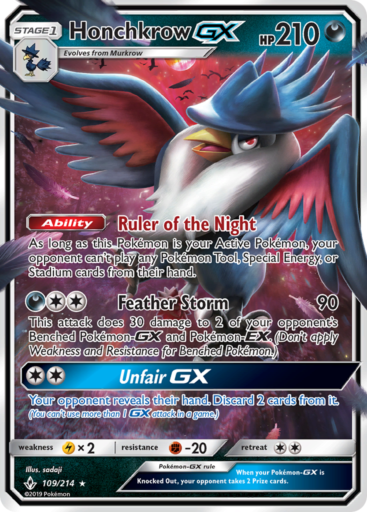 Honchkrow-GX 109/234 Rare Holo GX