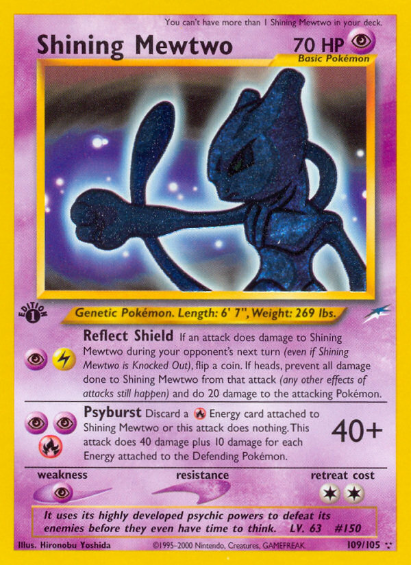 Shining Mewtwo 109/113 Rare Shining