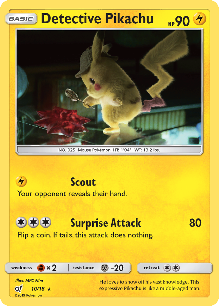 Detective Pikachu 010/18 Rare