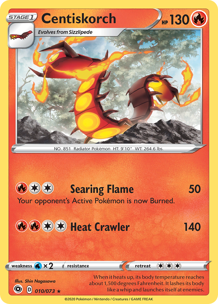 Centiskorch 010/80 Rare Holo