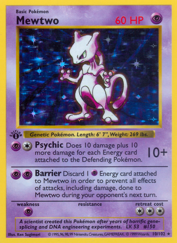 Mewtwo 010/102 Rare Holo